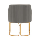 Manhattan Comfort - Fauteuil de salle à manger moderne Raya 25,2 po en similicuir taupe-Livré chez vous entièrement assemblé Aucun assemblage requis