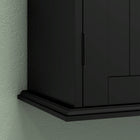HOMCOM Medicine Cabinet with Adjustable Shelf and 2 Doors - Black-Assembly required, wall mounting accessories are included