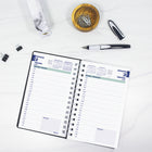 Blueline 2027 DuraFlex Daily Planner - 8" x 5" - Black - Bilingual-100% post-consumer recycled paper