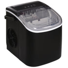 HOMCOM Countertop Portable Ice Maker Machine - Black-Indicates when ice basket is full and when water level is low