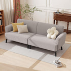 HOMCOM Modern 3 Seater Corduroy Sofa Couch with Rubberwood Legs - Light Grey-Quick and simple sofa assembly required