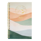Blueline 2027 Essential Weekly/Monthly Planner with Gold Twin-Wire Binding - 8" x 5" - Minimalist - Bilingual-Gold twin-wire binding with thick poly cover