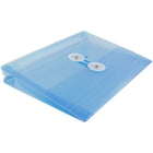 JAM Paper Enveloppes en plastique avec index et fermeture à bouton et ficelle, 5 1/2 x 7 1/2 po, bleu, 24/paquet-Ouverture : Livret