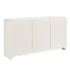 Modway Dahlia 55.5" Fluted and Scalloped Sideboard Storage Cabinet - White-Accent Storage Sideboard