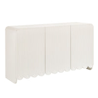 Modway Dahlia 55.5" Fluted and Scalloped Sideboard Storage Cabinet - White-Accent Storage Sideboard
