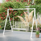 Outsunny - support de balançoire de porche en métal avec 4 anneaux-Conception en forme de A pour rester stable pendant vos mouvements
