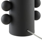 Hudson&Canal - Lampe de table Jurrah 27" en céramique avec abat-jour en tissu - Noir mat/blanc-Comprend un cordon de 6 pieds avec interrupteur à prise rotative