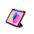 LOGiiX Origami+ Case for iPad A16/10.9" (10th Gen) - Burgundy-Built-in Apple Pencil (Gen 1) slot for easy access & safe storage