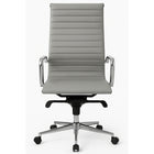 Nicer Interior Ribbed Group Style High Back Chair - Grey-Pneumatic lift allows easy adjustment to your preferred height