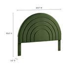Modway Solana Arched Performance Velvet Queen Headboard - Moss Green-6