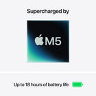 Apple MacBook Air 15" - M5 - 10-core CPU - 512 GB SSD - 16 GB Unified Memory - Silver-A Brilliant 15.3-Inch Display - The Liquid Retina display supports one billion colours. Photos and videos pop with rich contrast and sharp detail, and text appears supercrisp