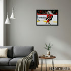 Jarome Iginla Flames Skating - Framed Canvas - 31" x 22"-Ready to hang - arrives fully assembled