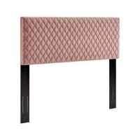 Modway Angela Performance Velvet King Headboard - Dusty Rose-Diamond Lattice Pattern