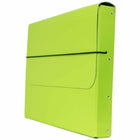 JAM Paper Thick Portfolio File Carrying Case with Elastic Band - 10 x 1 1/4 x 13 1/4 - Lime Green-A great business portfolio to use around the house, classroom, office or on the go