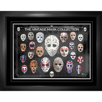 Vintage Goalie Mask - Framed Print - 35" x 27"-Premium print framed