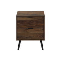 Monarch Specialties - Table d'appoint en stratifié à 2 tiroirs 24 po - Noyer-Dotée de deux tiroirs de rangement spacieux avec poignées encastrées, cette table d'appoint permet d'organiser les objets essentiels et de désencombrer l'espace, tout en conservant une apparence élégante