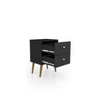 Manhattan Comfort Liberty 2.0 Nightstand, Black (204AMC8)-Perfect for Storage or Display items.