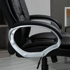 Vinsetto - Fauteuil de direction à dossier haut avec accoudoirs rembourrés-Revêtement en cuir PU durable et nécessitant peu d’entretien