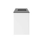 Modway Bryn 36" Wall-Mount Bathroom Vanity - White/Black-Ceramic Sink With Integrated Countertop