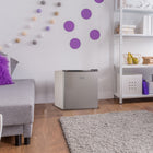 BLACK+DECKER - 1,7 pi³ Mini-frigo autonome avec congélateur, en acier inoxydable-Caractéristiques pratiques : la porte réversible et les pieds de nivellement réglables garantissent un placement flexible qui est parfait comme réfrigérateur de chambre, petit réfrigérateur pour le bureau, réfrigérateur de dortoir ou mini-réfrigérateur compact