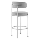 Modway Albie Fabric Bar Stools - Grey/Silver - 2 Pack-9