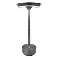 Xtricity Spirit Portable LED Touch Table Lamp - Grey-All-metal construction with sleek silver finish