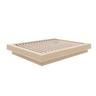 Nexera - Lit Plateforme Queen Marconi en chêne blond naturel-Pas de sommier nécessaire : Compatible avec votre matelas préféré (vendu séparément), il inclut des supports centraux fiables