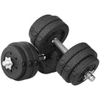 Soozier Adjustable Dumbbells 66 lb Weight Set for Body Fitness Lifting Training-This dumbbell set includes 8 x 5.5 lb (2.5 kg), 4 x 3.3 lbs (1.5 kg) weights, and 2 x 4.4 lbs (2 kg) rods 