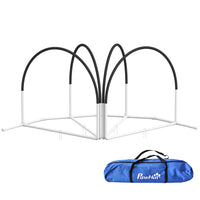 PawHut Dog Agility Training Equipment 4-Piece Set with Weave Poles - Black-4-piece set for comprehensive agility training 