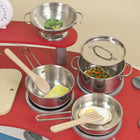 Melissa & Doug Let's Play House! Stainless Steel Pots & Pans Play Set -Large size for extra-large portions of fun!
