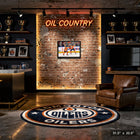 Leon Draisaitl and Connor Mcdavid Oilers Celebration - Framed Canvas - 31" x 22"-Finished size: 31.5x22.5