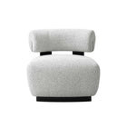 Manhattan Comfort Bartow 30.7" Mid-Century Modern Upholstered Accent Chair - Ivory and Black-Mid-Century Modern Accent Chair for Living Room Usage