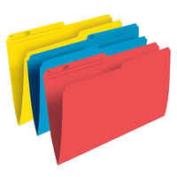 Staples Assorted File Folders - Legal Size - 100 Pack-Use to colour-code your files for better organization and efficient access to information