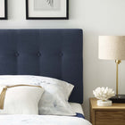 Modway Emily Upholstered Fabric Twin Headboard - Navy-Soft polyester upholstering