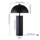 Hudson&Canal York 27" Tall Table Lamp with Metal Shade - Blackened Bronze/Blackened Bronze-Includes a 6 ft. cord with rotary socket switch
