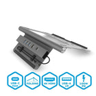  BlueDiamond - Station d'accueil USB-C 5 en 1 avec sortie et support pour portable-Connecteur USB-C : Ce câble USB-C de 45 cm de long connecte vos appareils et permet une transmission rapide de données ainsi qu’une alimentation via un seul port
