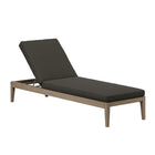 Modway Northlake Outdoor Teak Chaise Lounge - Flint Grey-Sturdy Teak Wood Construction