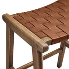 Modway - Saoirse Imitation cuir Tabouret de comptoir en bois - Brun noyer - Ensemble de 2-9