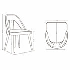 Manhattan Comfort - Lot de 2 chaises de salle à manger modernes Neda 53 cm, revêtement en velours, vert olive-Revêtu de velours luxueux avec rembourrage en mousse haute densité