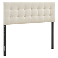 Modway Emily Fabric Upholstered Queen Size Headboard - Ecru-Premium Linen-Like Fabric