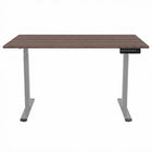 Ezywork - Bureau assis-debout électrique réglable en hauteur 60 po - Structure grise / Plateau en bois foncé-Dimensions du bureau : 59,2 po L x 29,5 po P (150 cm x 75 cm)