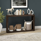 Hudson&Canal Kellan 52"W Console Table - Alder Brown-Finished in wood-look alder brown