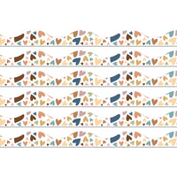 Ashley Productions Magnetic Scallop Border - Everyone Is Welcome Hearts - 12'/Pack - 6 Pack-Colorful, magnetic décor and trim for whiteboards, lockers and other steel surfaces