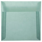 JAM Paper - Enveloppes d'invitation carrées en vélin translucide - 6,5 po x 6,5 po - Bleu océan - 25/paquet (1592117)-Couleur : bleu océan.