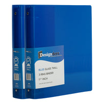 JAM PaperMD – Reliure en plastique à 3 anneaux, 1,5 po, bleu, 2/paquet-Plastique bleu