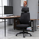 Vinsetto - Chaise de bureau en maille avec appui-tête réglable - noir-Hauteur d’assise réglable pour s’adapter à votre style d’assise