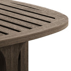 Modway Saratoga Square Outdoor Patio Teak Wood Side Table - Weathered Grey-10
