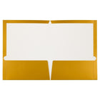 JAM Paper Glossy Two Pocket Presentation Folders, Gold, 12 Pack (385Ggoag)-2 pocket