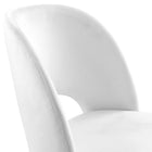 Modway Rouse Performance Velvet Dining Side Chair - White-8