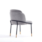 Manhattan Comfort Flor 22.83" Modern Twill Weave Upholstered Dining Chair - Grey-Weight Capacity: 300 lb. Seat Height: 18.7"